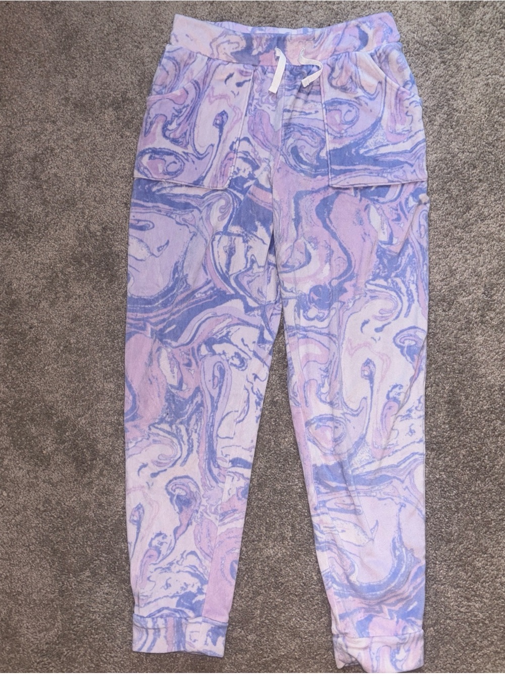 Cat & Jack Lavender and Light Blue Marble Joggers